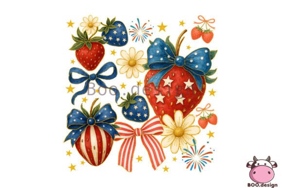 A Sweet & Patriotic Twist: The 4th of July Strawberry Design