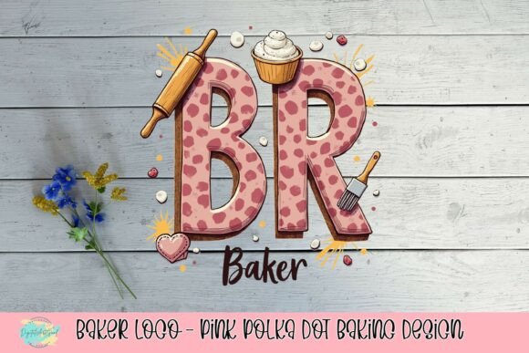 Baker Logo - Pink Polka Dot Baking Design: A Sweet Branding Tool