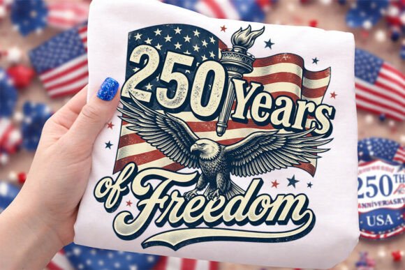 Celebrating 250 Years: A Patriotic Eagle Design for Your Projects