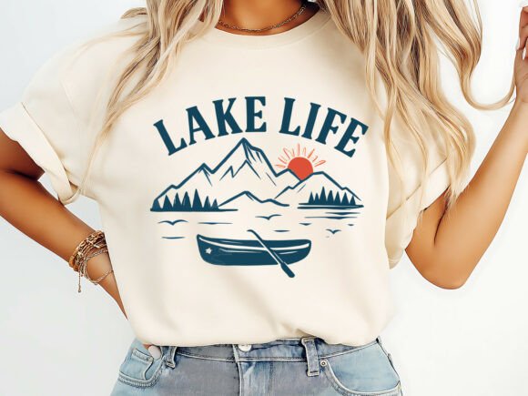 Embrace the Outdoors: Lake Life Summer T-Shirt Design PNG