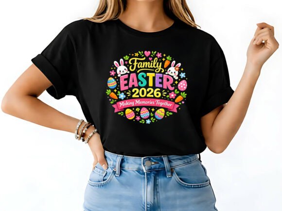 Family Easter 2026 T-Shirt Design: Fresh Spring Vibes