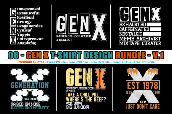 Gen X T-shirt Design Bundle: Your Go-To Resource for Creative Projects