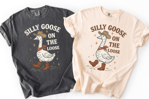 Silly Goose on the Loose: A Western PNG for Your Brand