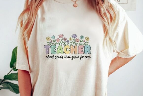 Teacher Flower Seeds Quote Design PNG: Cultivating Creativity
